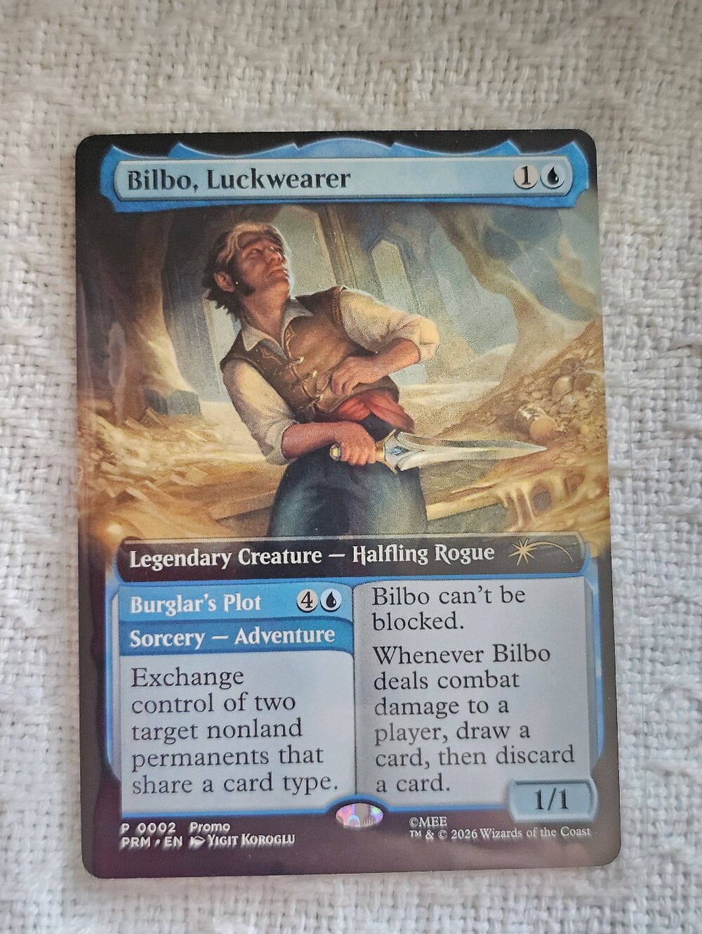 MTG Magic the Gathering - The Hobbit - Bilbo, Luckwearer Promo - Near Mint